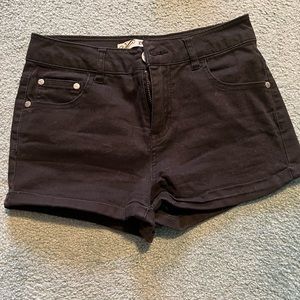 Black high waisted shorts